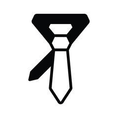 Easy to edit glyph icon depicting formal tie