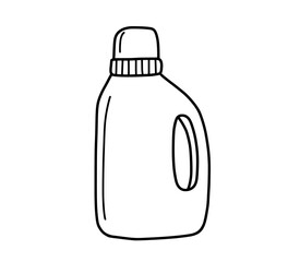 Bottle hand drawn sketch in doodle style. Vector line art isolated illustration.