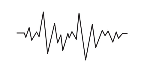 A black line graph with sharp peaks and valleys, isolated on a white background.