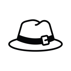 A handy glyph icon showing fedora hat