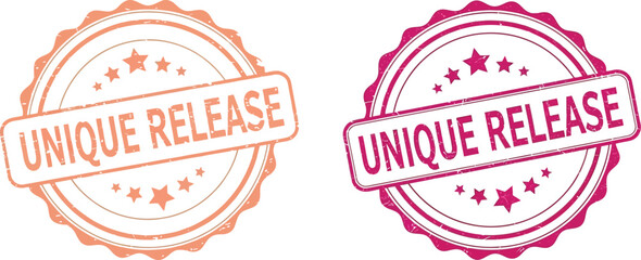 Obraz premium Unique release stamp vector illustration for product launch and special promotion marketing design asset