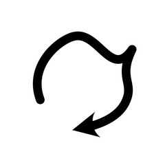 Curved arrows. Set of vector hand drawn arrows. Collection of pointers.