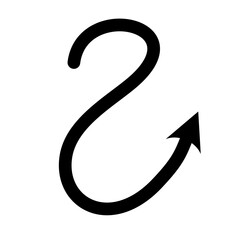 Curved arrows. Set of vector hand drawn arrows. Collection of pointers.