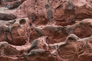 Cliffs with whimsical shapes of 