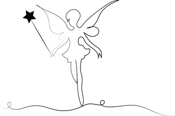 Dancing woman vector illustration of a ballerina in a graceful, jumping pose