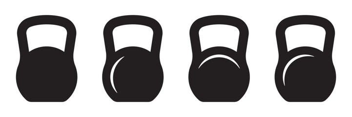 Kettlebell icon. Weight icon, training equipment flat vector icon for exercise apps and websites.