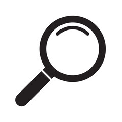 Magnifying glass icon, magnifier icon. Loupe icon symbol.
