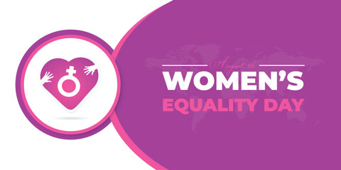 Women's Equality Day. August 26. Holiday concept. Template for background, banner, card, poster with text inscription. Vector EPS10 illustration.
