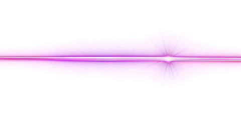 neon purple line of light on transparent background. futuristic. design element. laser. glow.