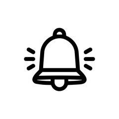 simple bell reminder notification vector icon