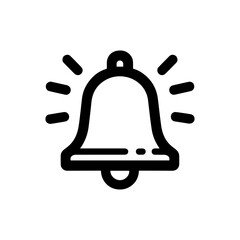 simple bell reminder notification vector icon