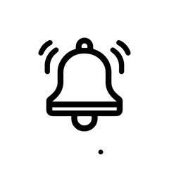 simple bell reminder notification vector icon