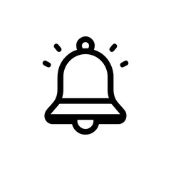 simple bell reminder notification vector icon