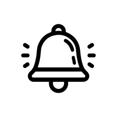 simple bell reminder notification vector icon
