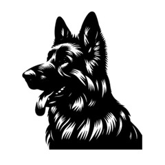 Fearless German Shepherd Dog No 9 Vector Illustration