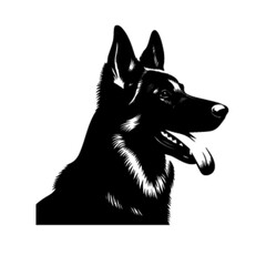 German Shepherd Dog No 12 Vector Illustration