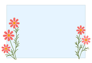 Obraz premium Cosmos Flower Frame Illustration