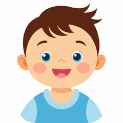 Obraz premium happy baby boy, smiling baby, cheerful baby, baby smile, cute baby boy, infant boy, toddler boy, happy child, baby face, baby portrait, white background, cartoon baby, flat design, baby clipart, baby 