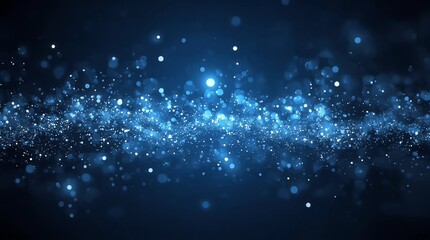 Dark blue and glow particle abstract background 