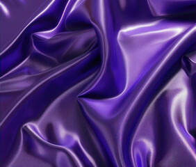 Fototapeta premium Luxurious Purple Satin Fabric with Smooth Texture and Elegant Drapery for Fashion and Interior Design Projects