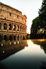 Colosseo at the evening light in Rome