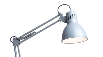 A functional adjustable clamp light, white background --ar 16:9