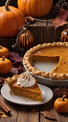 Festive Halloween Pumpkin Pie for Spooky Season Celebrations