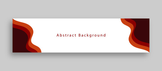 red and white abstract horizontal linkedin banner design