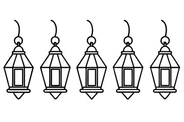 Christmas Lantern Collection Minimal Line Art Set