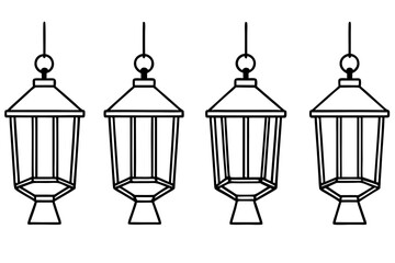Christmas Lantern Collection Minimal Line Art Set