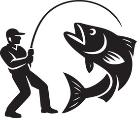 fisherman with a fishing rod