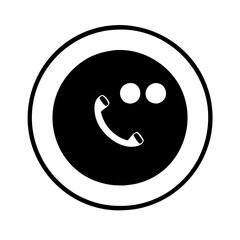 Obraz premium Round Phone Call App Icon 