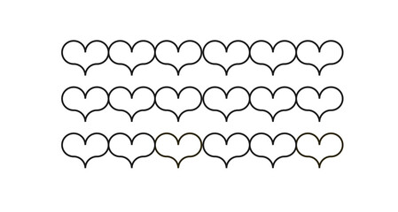 Hand-Drawn Hearts Collection – Romantic Doodle Vector Set for Love and Wedding Designs