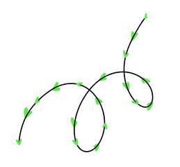 Abstract branch with leaves. Garland