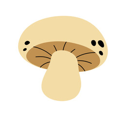 Champignon. Mushroom in flat style.