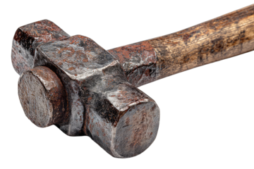 Rusty Sledgehammer Isolated on Transparent Background