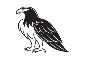 Fototapeta premium Bald eagle Silhouette, eagle Vector, eagle Icon Illustration
