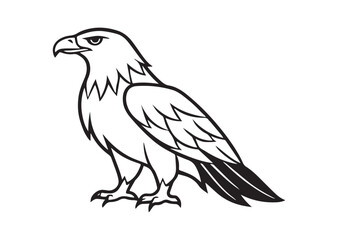 Fototapeta premium Bald eagle Silhouette, eagle Vector, eagle Icon Illustration