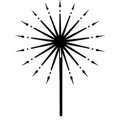 Obraz premium Sparkler Icon Festive Countdown, Celebration & Party Graphics