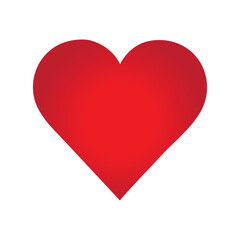 red heart isolated