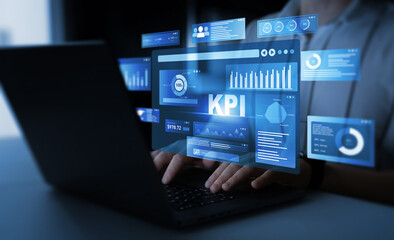 Financial business data analytics graph dashboard. Management data System KPI connected in database for follow earnings,operations and sales data.	