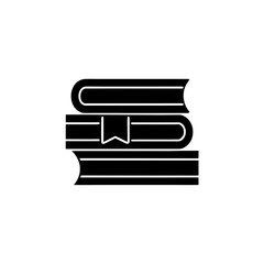creative clean unique  silhouette stack of books icon vector illustration	
