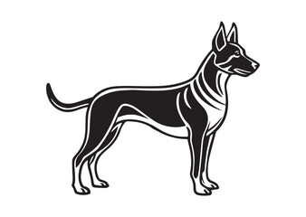 Fototapeta premium Dog Silhouette, Dog Vector, Dog Icon Illustration