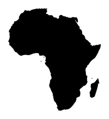 africa continent silhouette vector