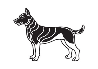Dog Silhouette, Dog Vector, Dog Icon Illustration