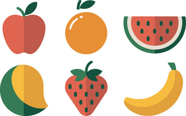 set of fruits and vegetables