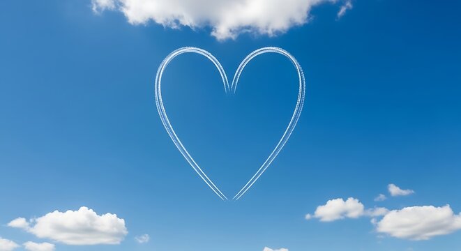 Heart-Shaped Skywriting A Symbol of Love and Travel