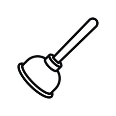 plunger icon vector design template simple and clean