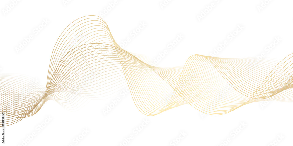Poster abstract wavy curve lines background. modern template abstract design flowing particles wave digital