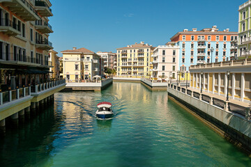 Little Venice. Beautiful Venetian-style houses and water channels between the houses and bridges...